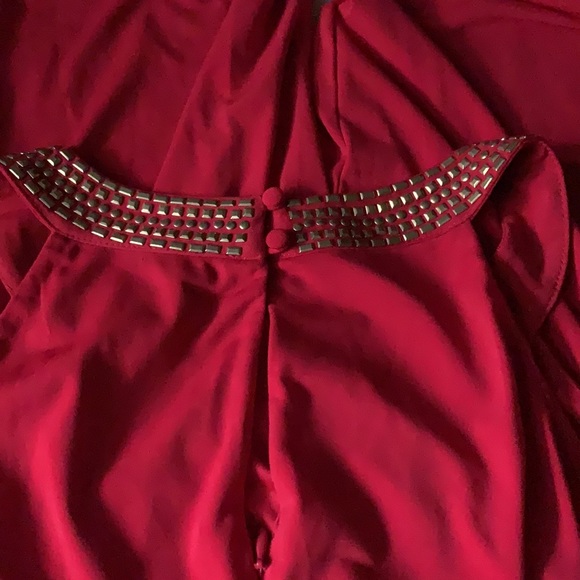 Shelby & Palmer Red Jumpsuit XL Wide Leg Gorgeous! - Picture 8 of 9